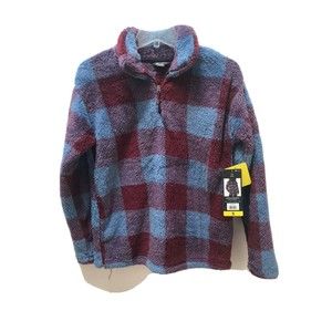 Eddie Bauer Womens Midweight Plush Quarter Zip Fleece Pullover Size S